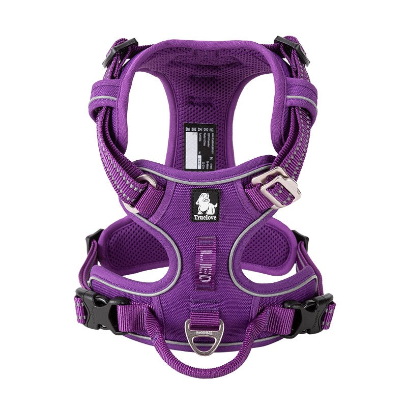 Pet Reflective Nylon Dog Harness No Pull Vest Safety Lead Walking