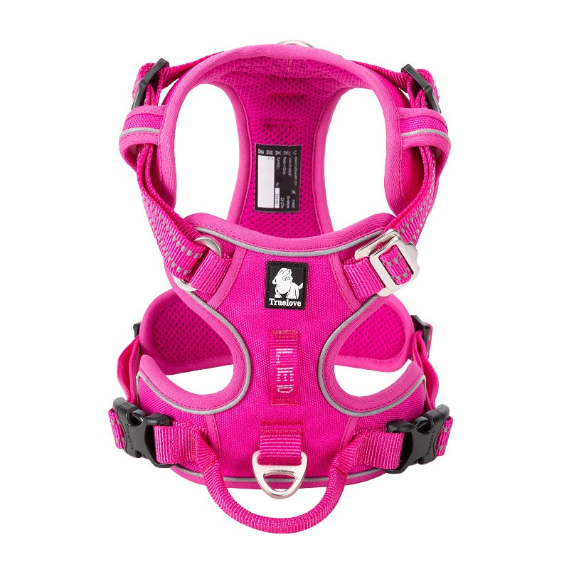 Pet Reflective Nylon Dog Harness No Pull Vest Safety Lead Walking