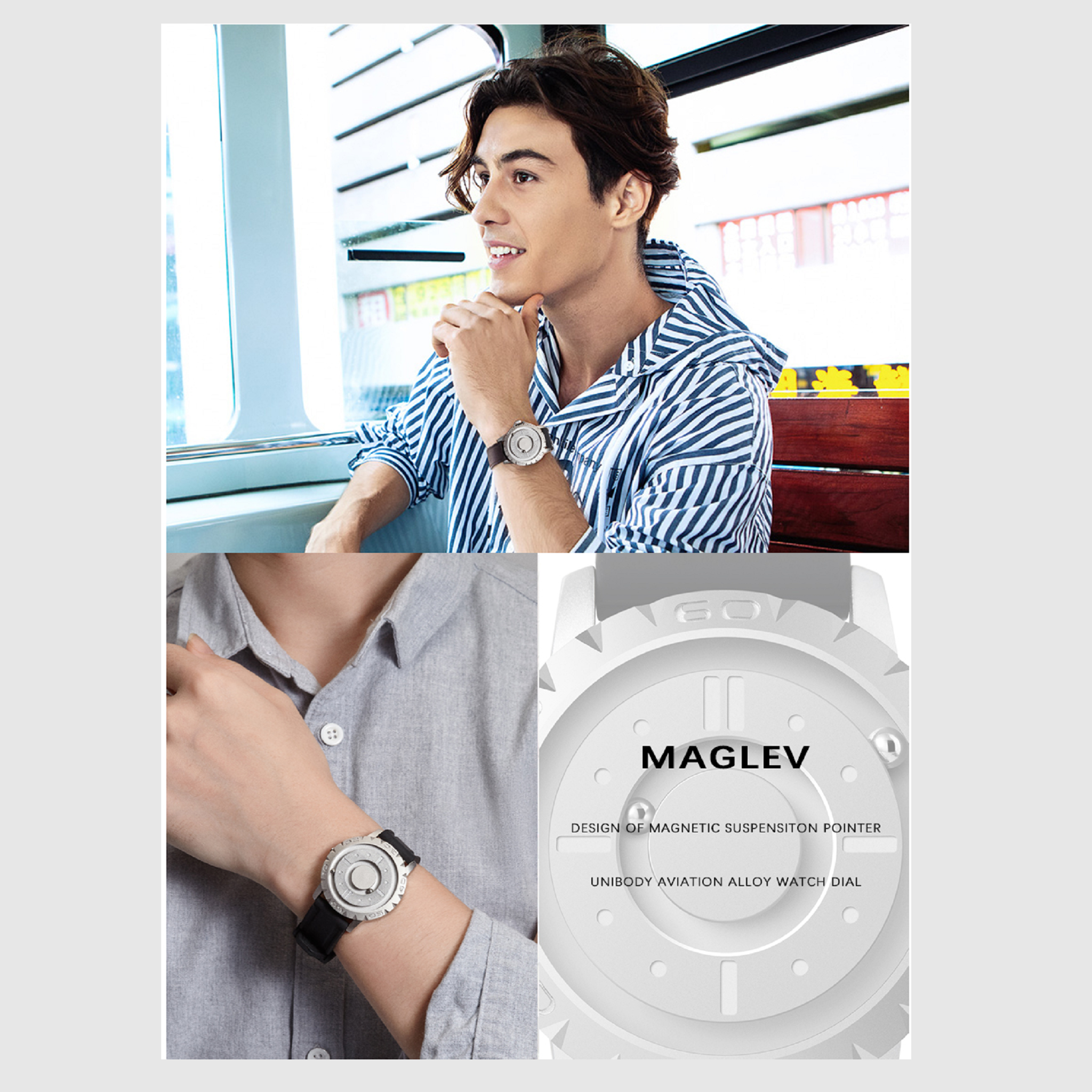 Magnetic Ball Men's Quartz Wrist Watches