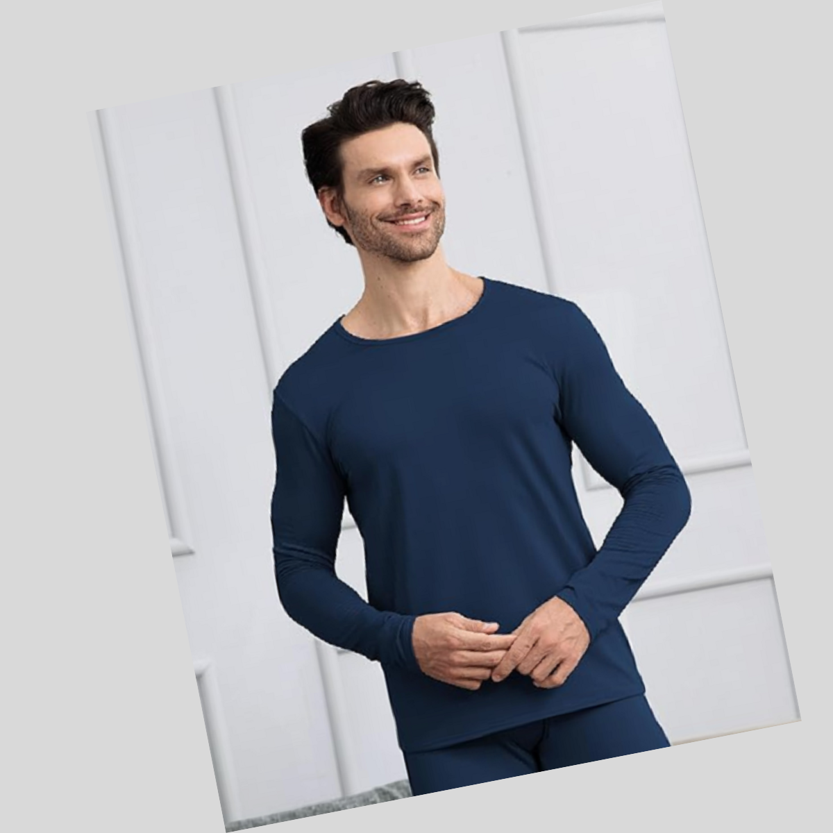2 Pcs Men's Long-Sleeved Winter Thermal Velvet Padded Shirt