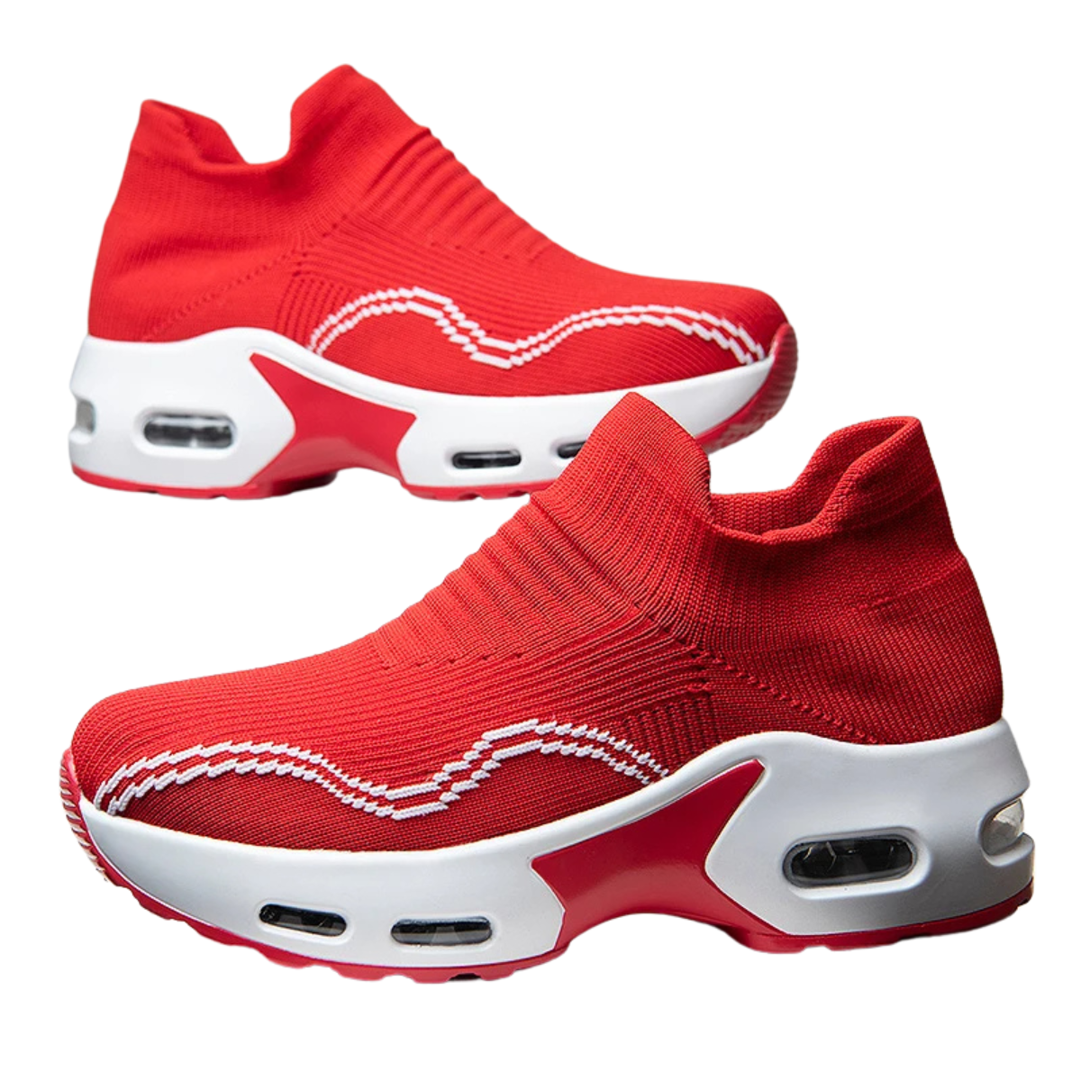 Women's Mesh Platform Sneakers - Breathable Slip-On Shoes