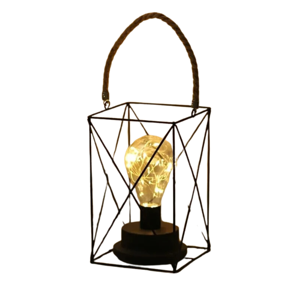 Vintage Desk Lamp with Metal Cage