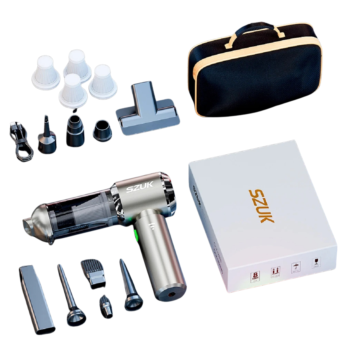 Mini Wireless Car Vacuum - Portable Handheld Cleaner with Powerful Suction