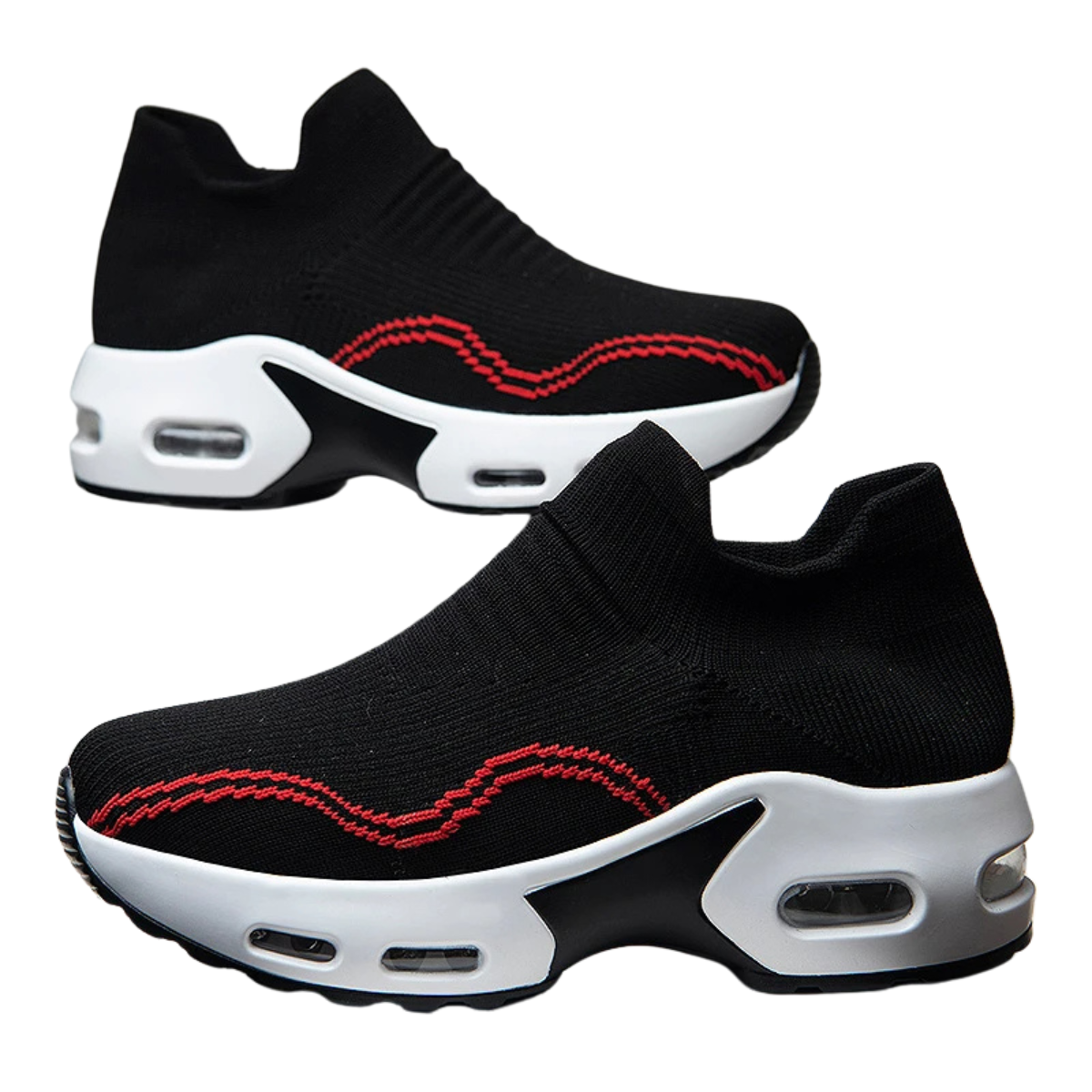 Women's Mesh Platform Sneakers - Breathable Slip-On Shoes