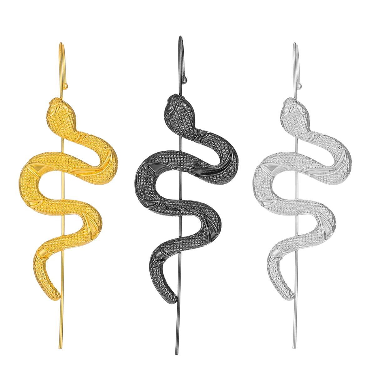 Punk Snake Ear Wrap Crawler Earrings