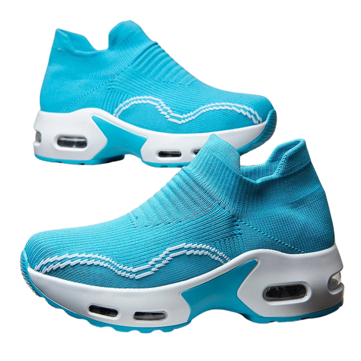 Women's Mesh Platform Sneakers - Breathable Slip-On Shoes