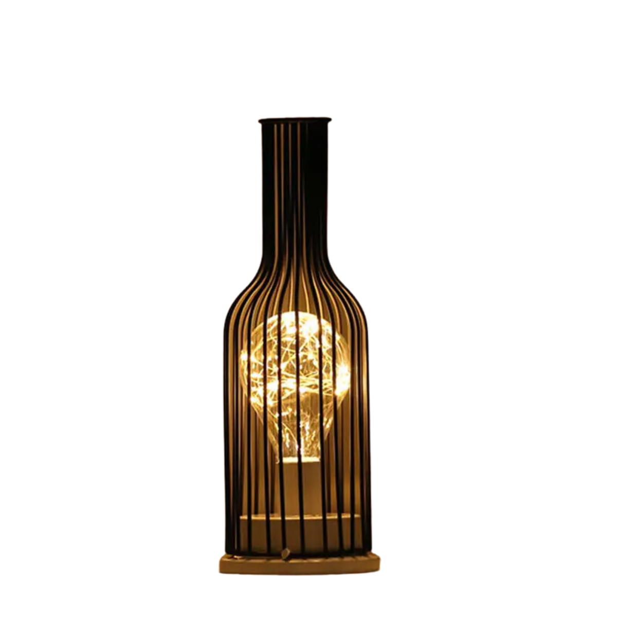 Vintage Desk Lamp with Metal Cage