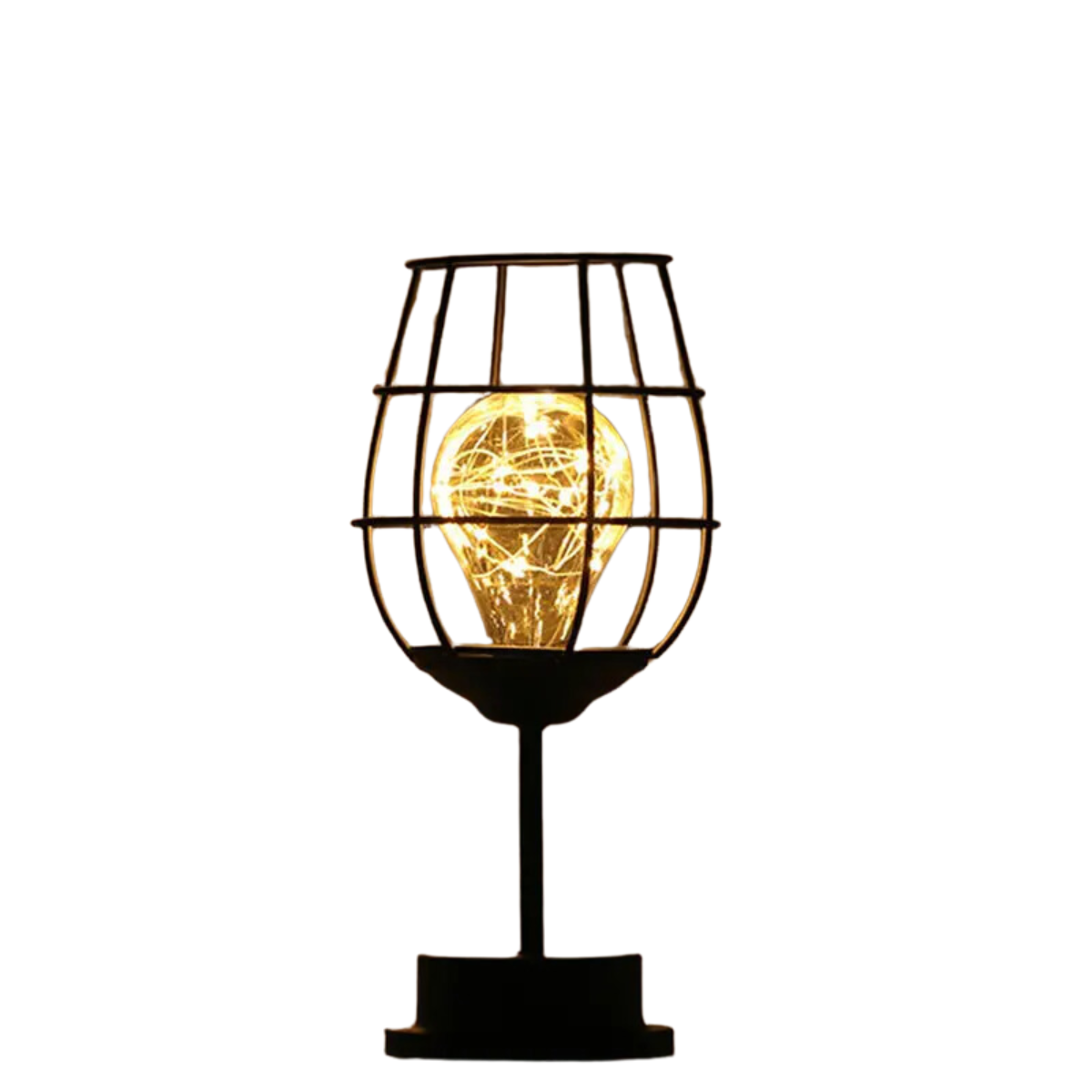 Vintage Desk Lamp with Metal Cage