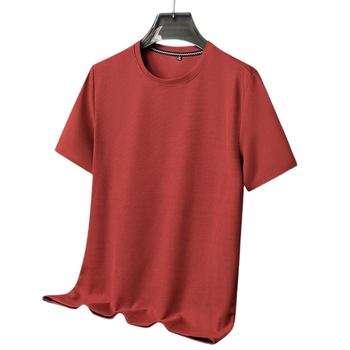 Waffle Round Neck Short Sleeved T-Shirt for Men