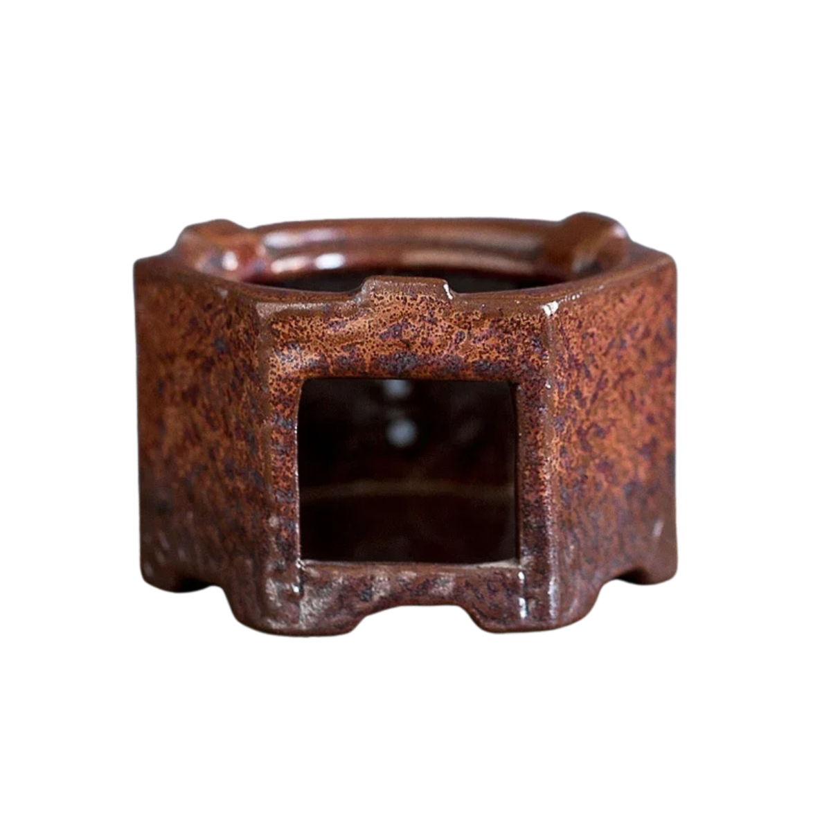 Japanese Stoneware Teapot Warmer - Candle-Heated Retro Ceramic Base