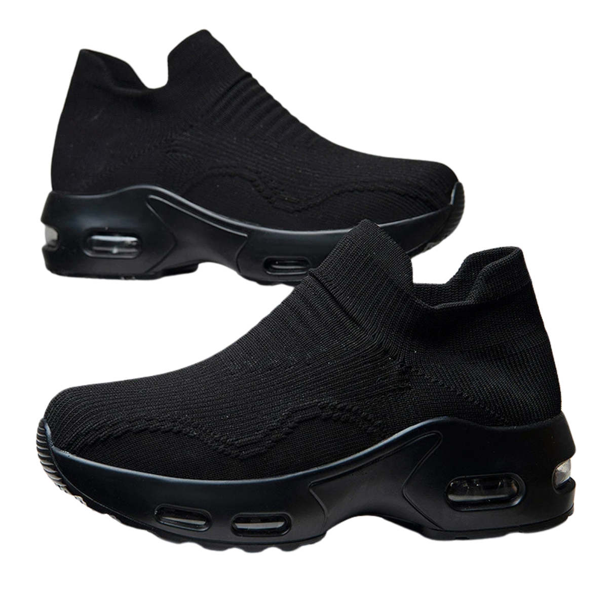 Women's Mesh Platform Sneakers - Breathable Slip-On Shoes