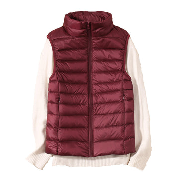 Women's Down Sleeveless Cropped Puffer Jacket