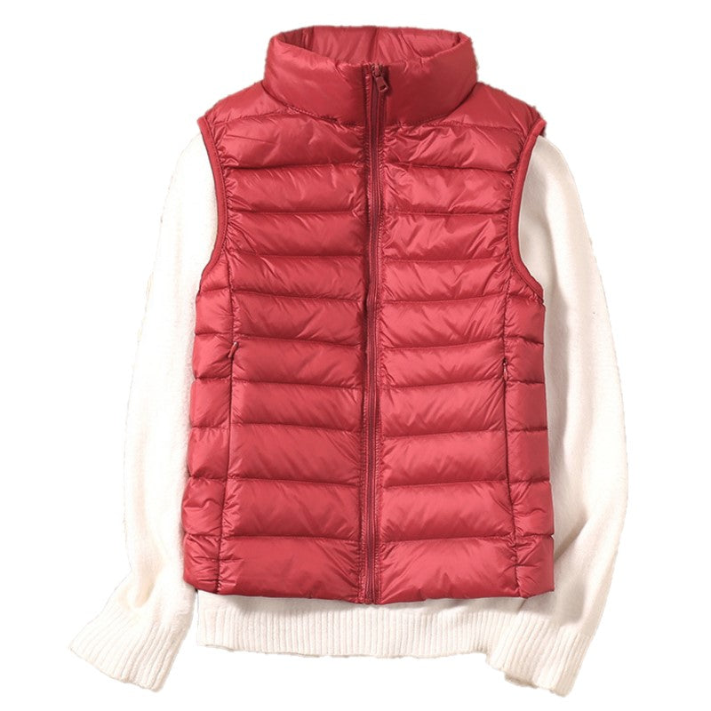 Women's Down Sleeveless Cropped Puffer Jacket