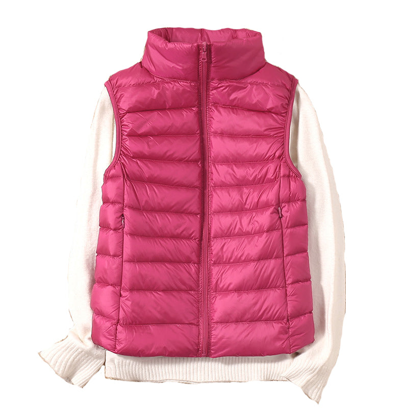 Women's Down Sleeveless Cropped Puffer Jacket