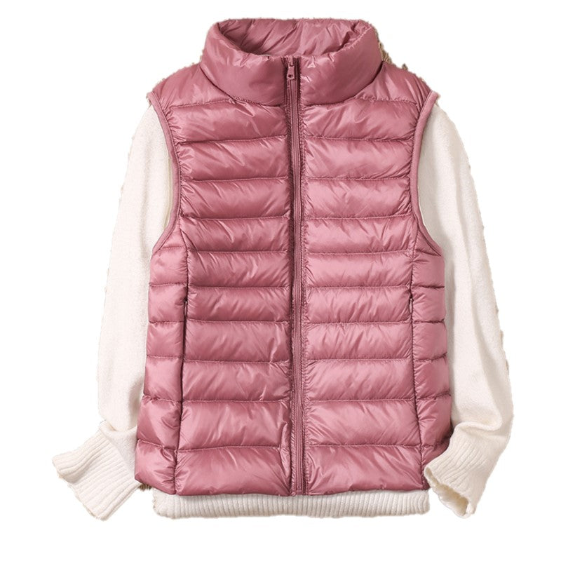Women's Down Sleeveless Cropped Puffer Jacket
