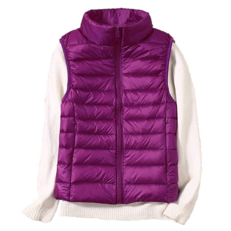 Women's Down Sleeveless Cropped Puffer Jacket