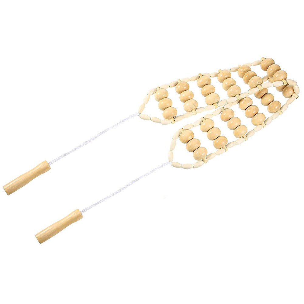 Wood Back Massage Roller Rope
