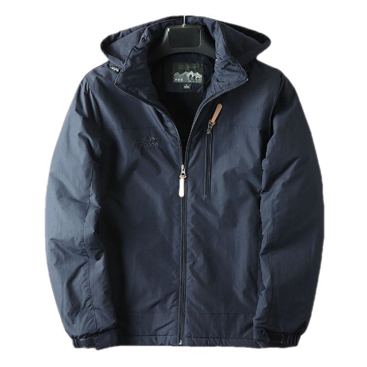 Men's Polar Spring and Autumn Coat Waterproof Warm Hooded Jacket