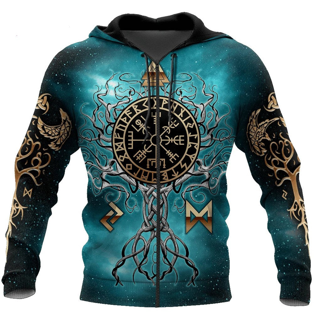 Viking Symbol 3D Printed Hoodie