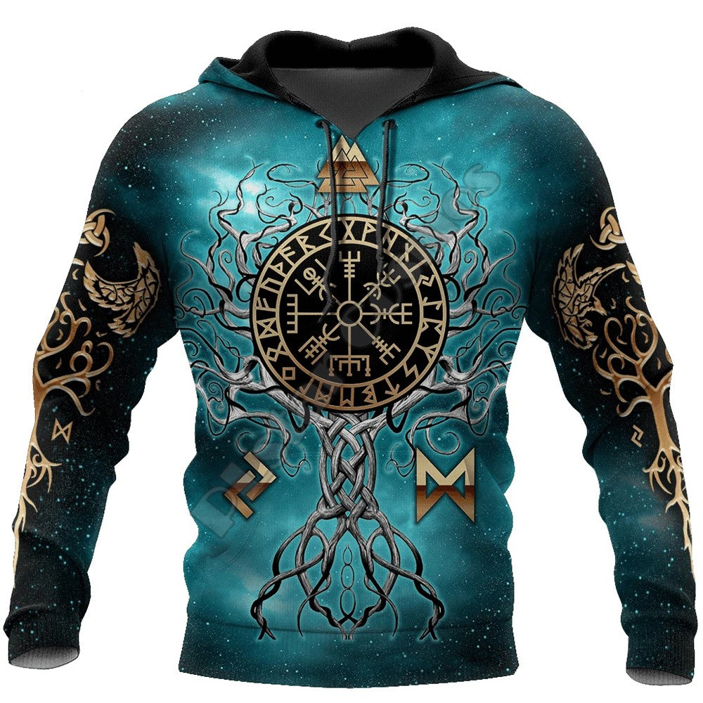 Viking Symbol 3D Printed Hoodie