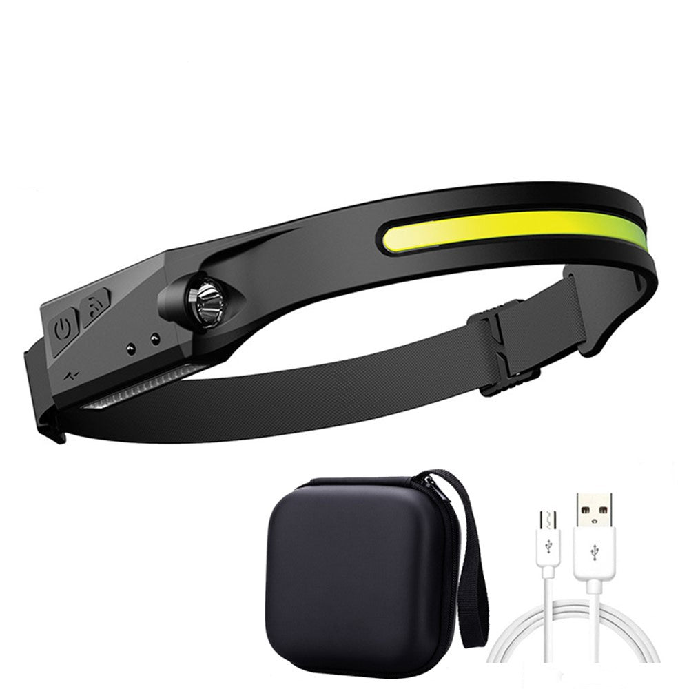 Headlamp Rechargeable Warning Flashlight Torch