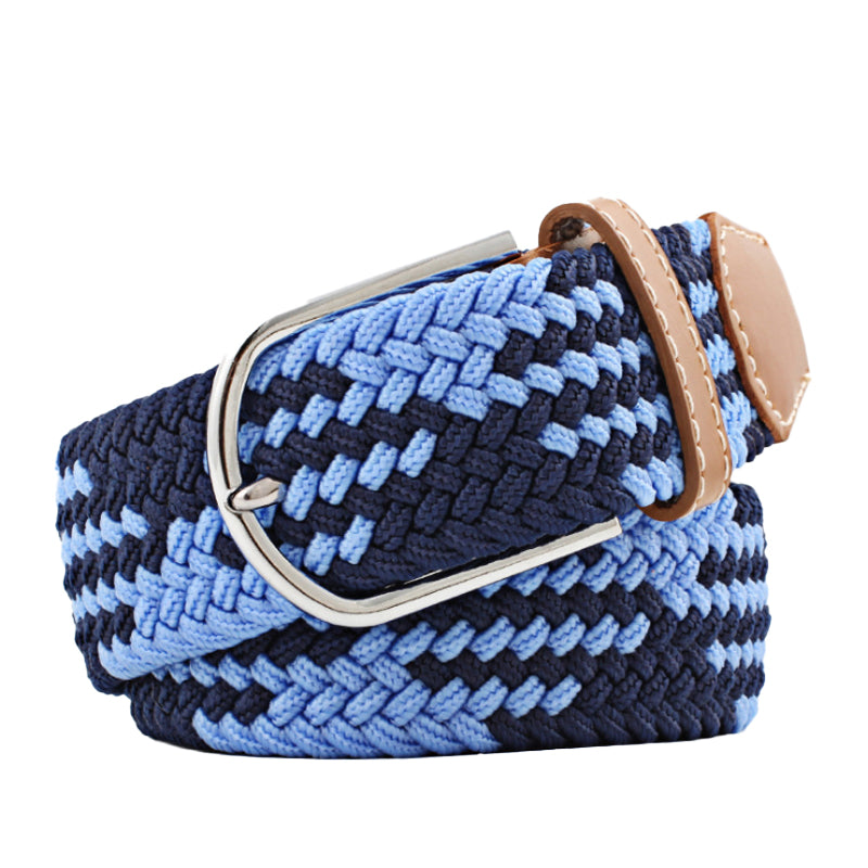 Mixed Color Woven Stretch Braided Belts for Men & Women