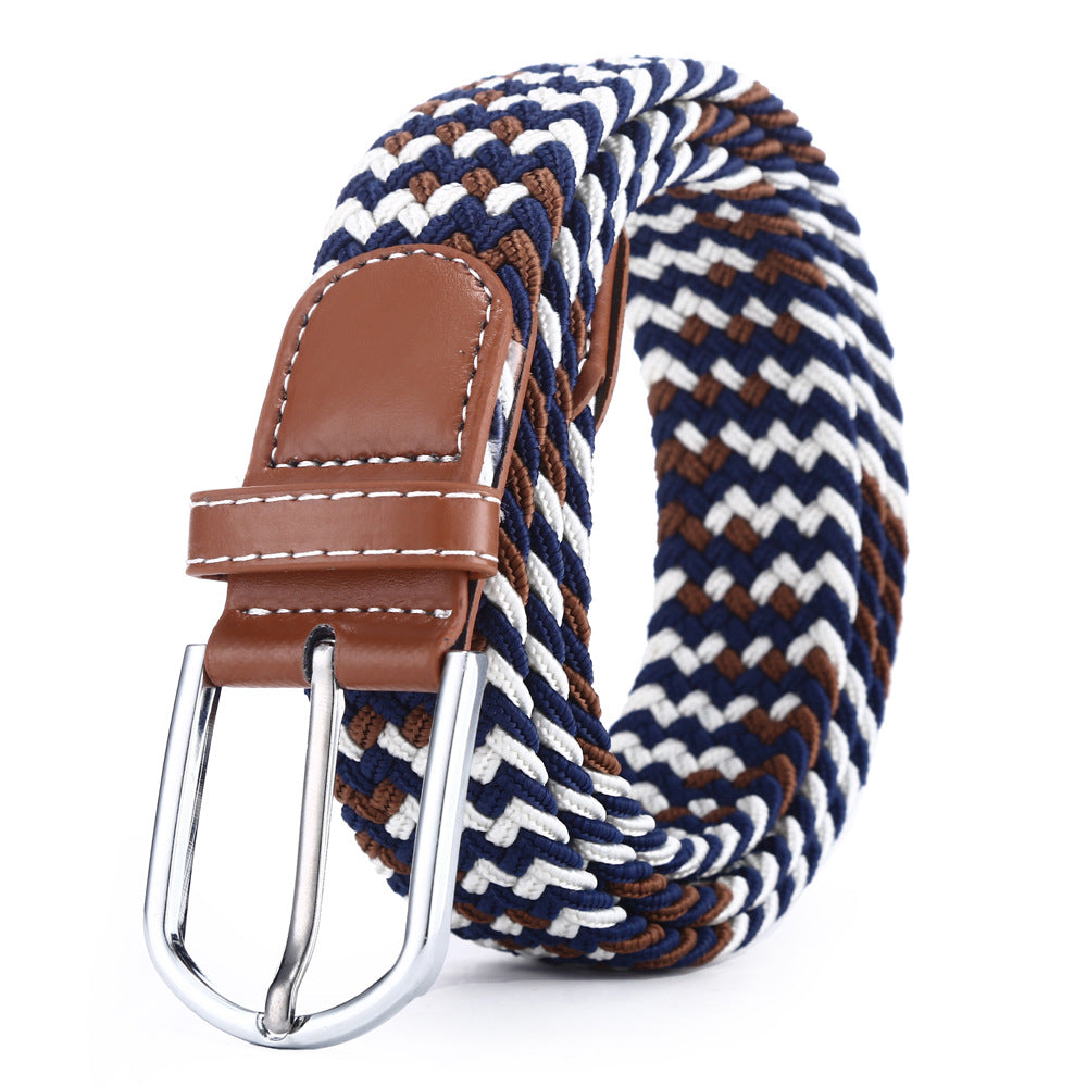 Mixed Color Woven Stretch Braided Belts for Men & Women