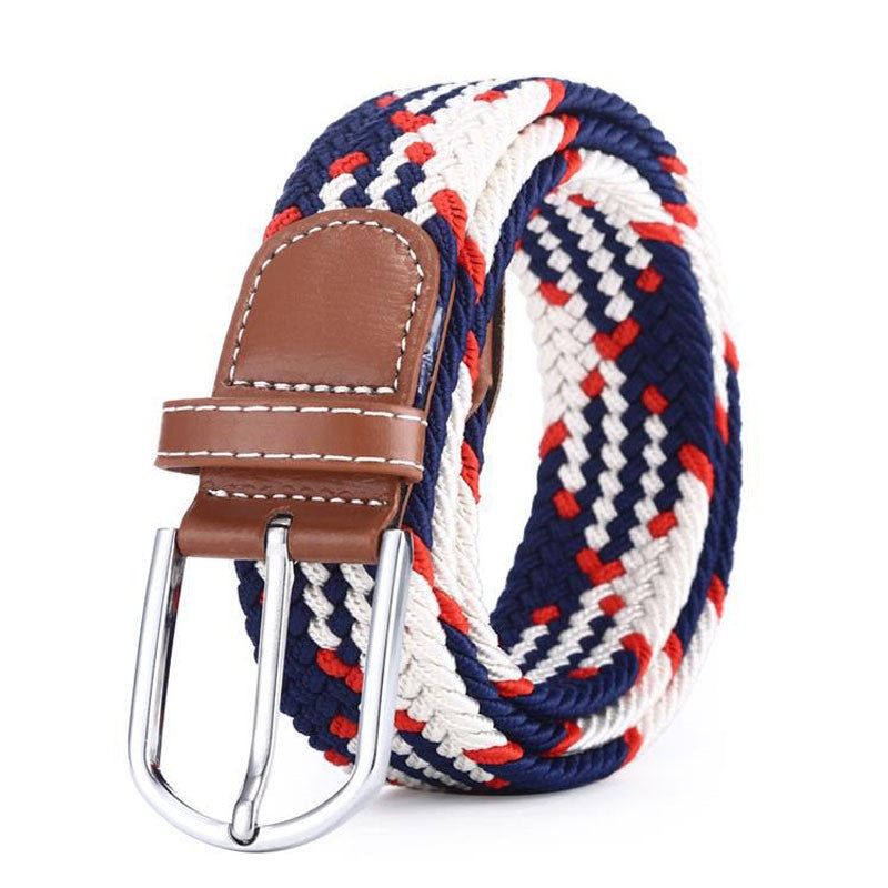 Mixed Color Woven Stretch Braided Belts for Men & Women