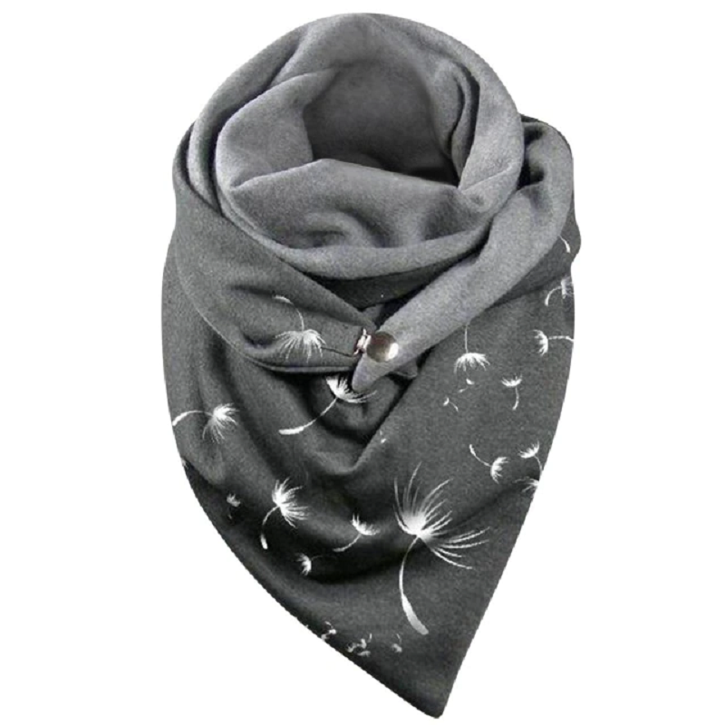 Winter Scarf Printing Button Soft Wrap