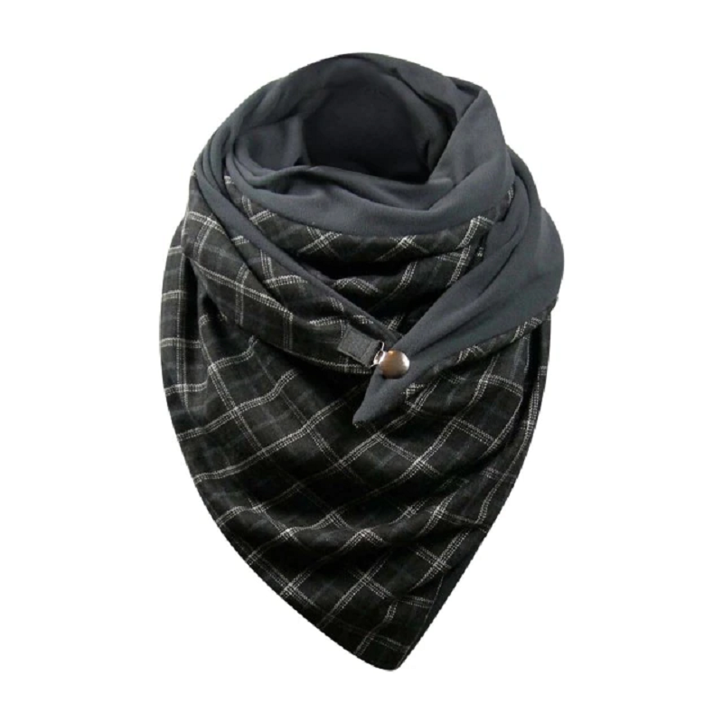 Winter Scarf Printing Button Soft Wrap