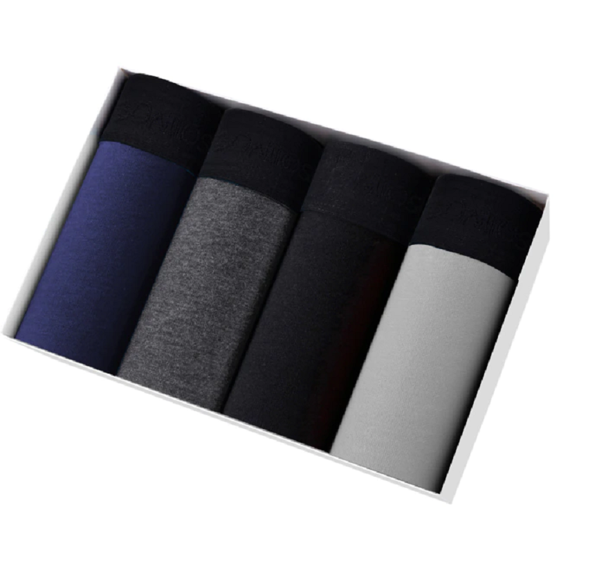 4 Pcs Boxer Shorts Underpants Men's Cotton Panties