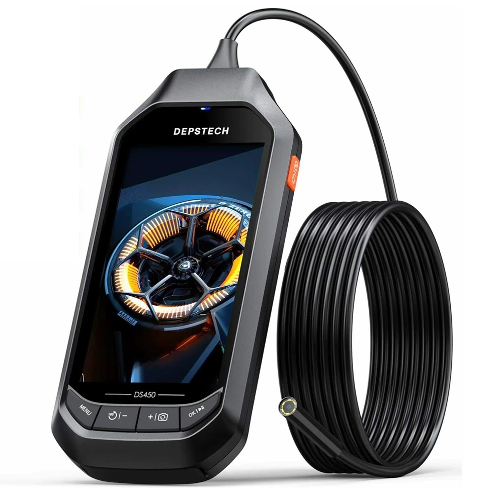 Ips Screen Digital Endoscope Inspection Semi-Rigid Snake Camera