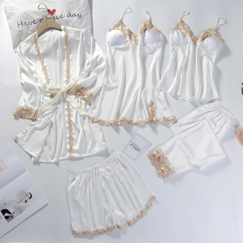 5 Pcs Sleepwear Lace Patchwork