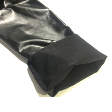 Stretch Leather Warm Fleece Leggings