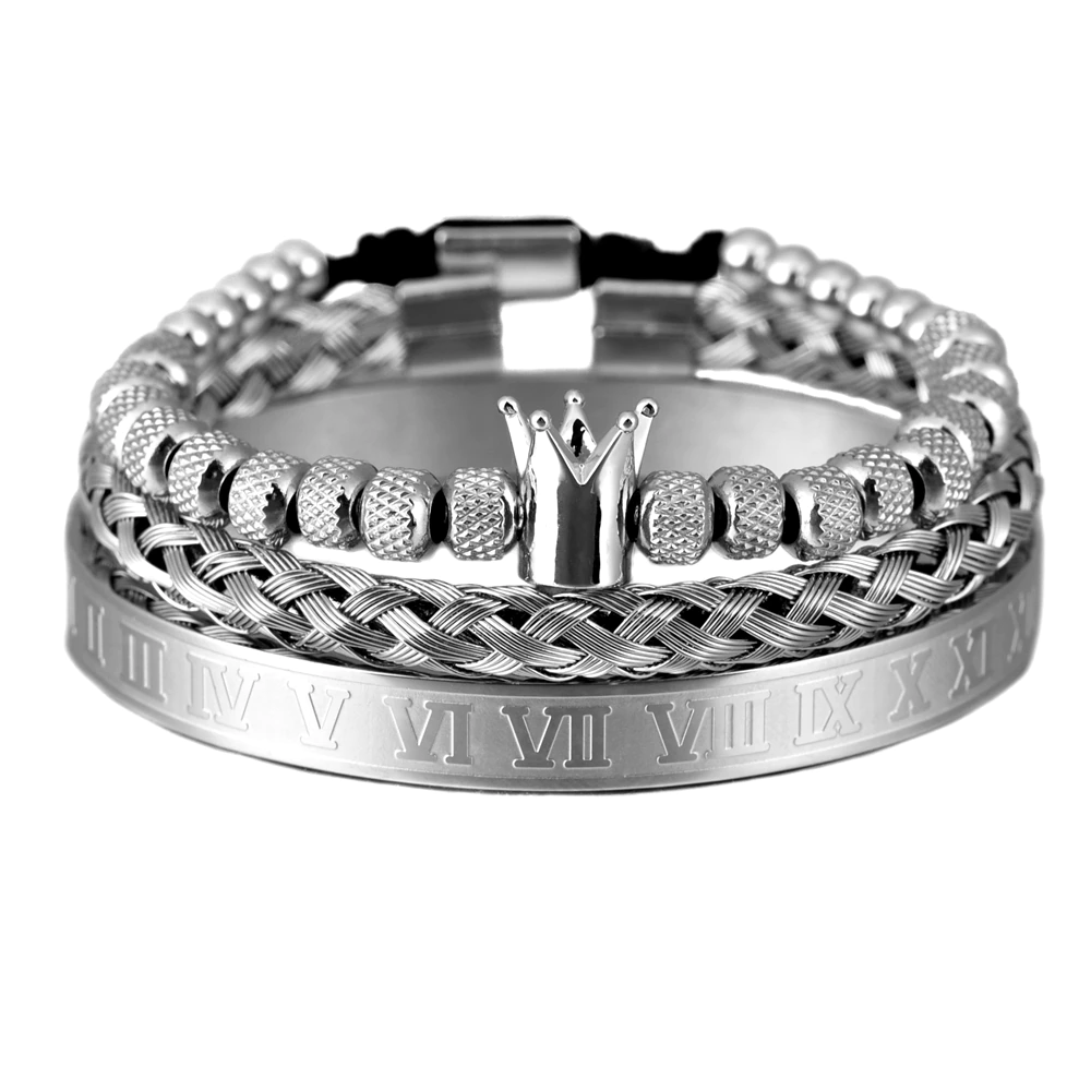 Men's Luxury Roman Royal Charm Bracelet