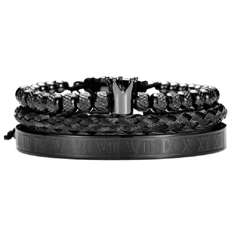 Men's Luxury Roman Royal Charm Bracelet