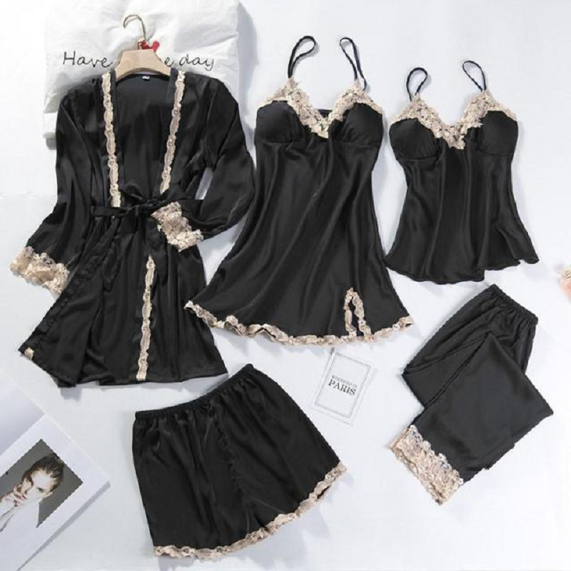 5 Pcs Sleepwear Lace Patchwork