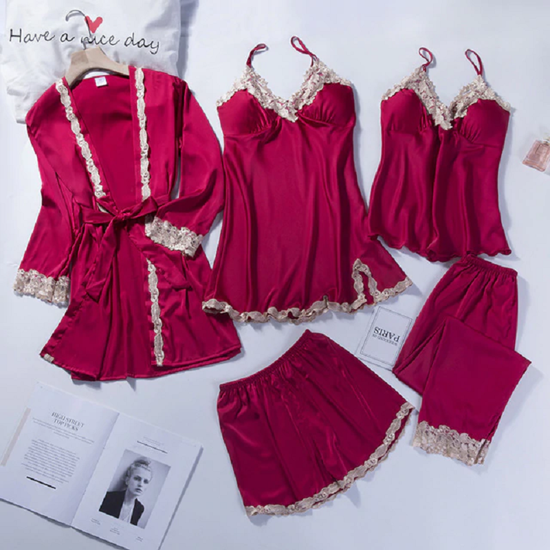 5 Pcs Sleepwear Lace Patchwork