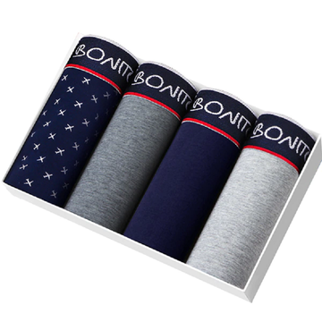 4 Pcs Boxer Shorts Underpants Men's Cotton Panties