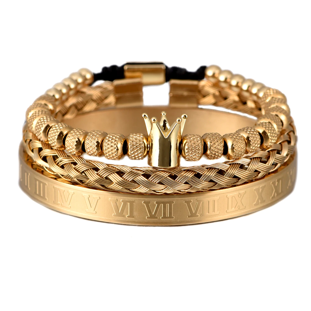 Men's Luxury Roman Royal Charm Bracelet