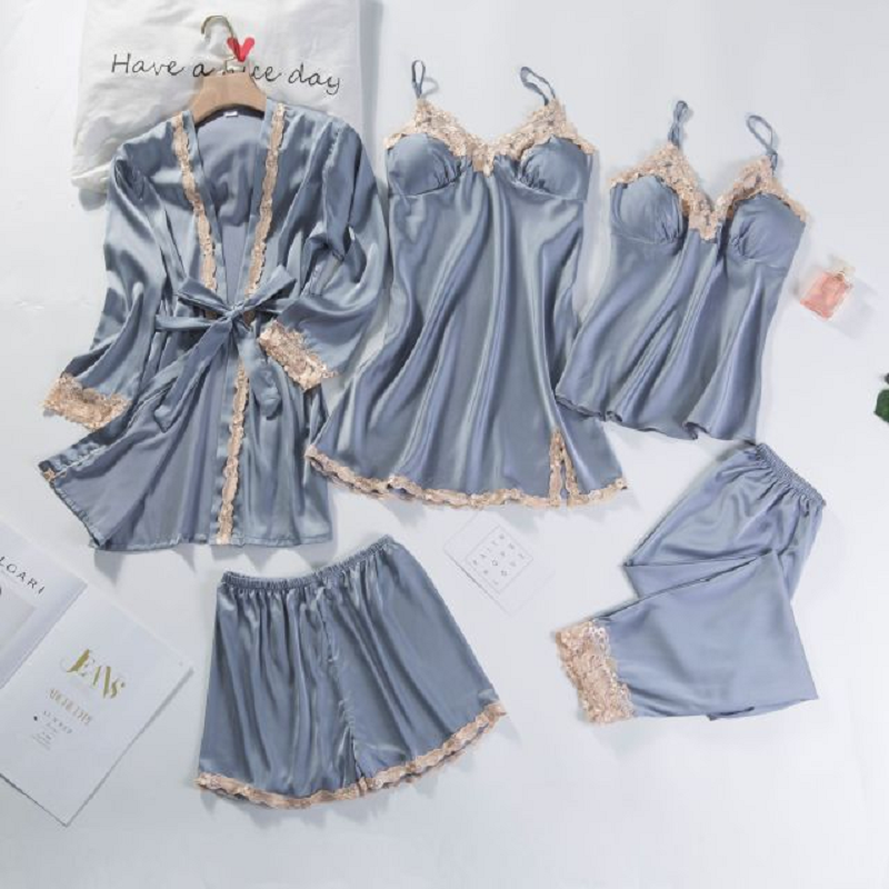5 Pcs Sleepwear Lace Patchwork
