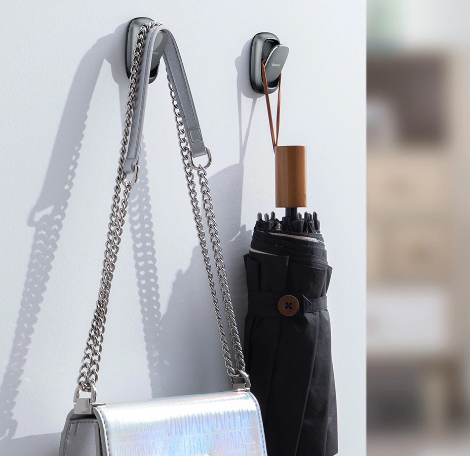 2 Pcs Mini Car Hook Sticker Holder Key Wall Hanger