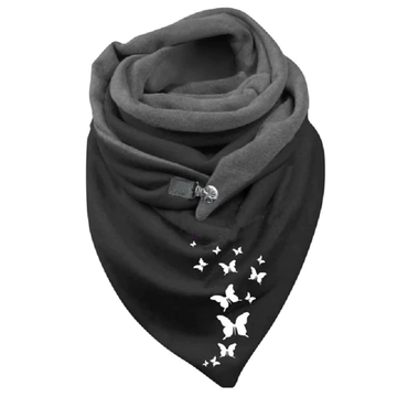 Winter Scarf Printing Button Soft Wrap