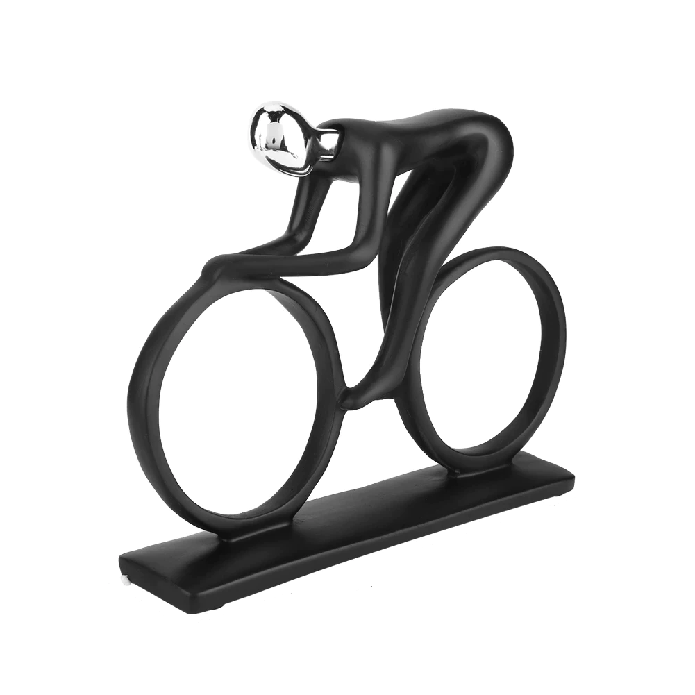 Abstract Craft Resin Cyclist Statue
