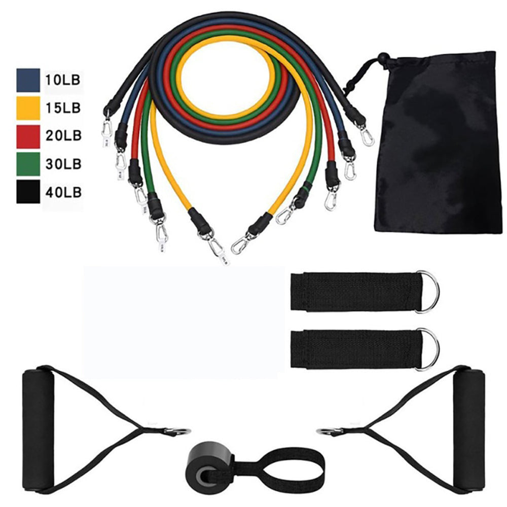 11 Pcs Yoga Pilates Resistance Band Set for Exercise