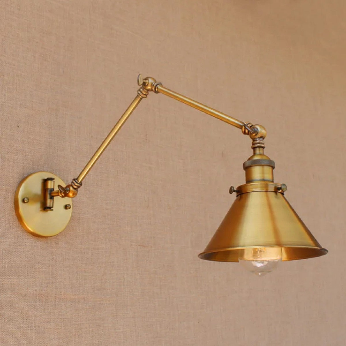 Vintage Industrial Swing Arm Wall Lamp