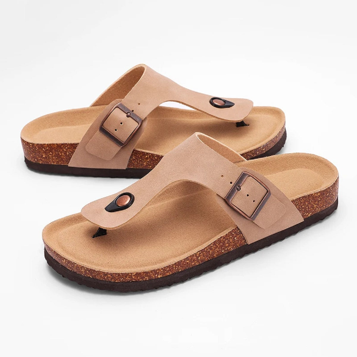 Women's Clog Sandals - Summer Cork Footbed Mules with Arch Support