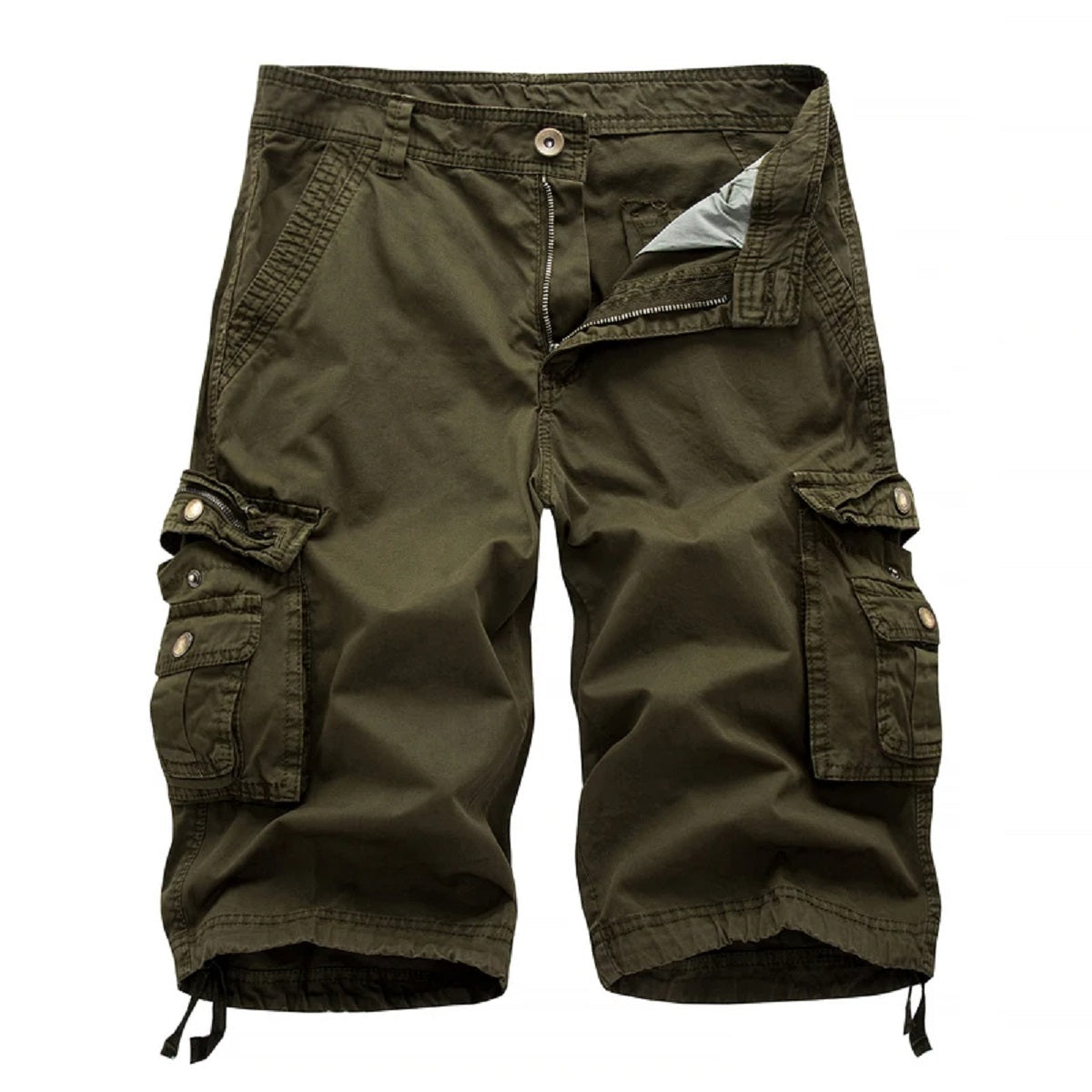 Men's Cotton Cargo Shorts - Summer Military Tactical Streetwear with Multi Pockets