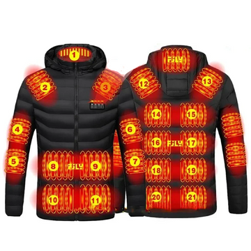 Unisex Heated Vest - 21 Heating Zones USB Electric Winter Jacket Waterproof