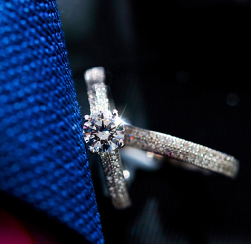 Double Stackable Fashion Jewelry Wedding Engagement Ring